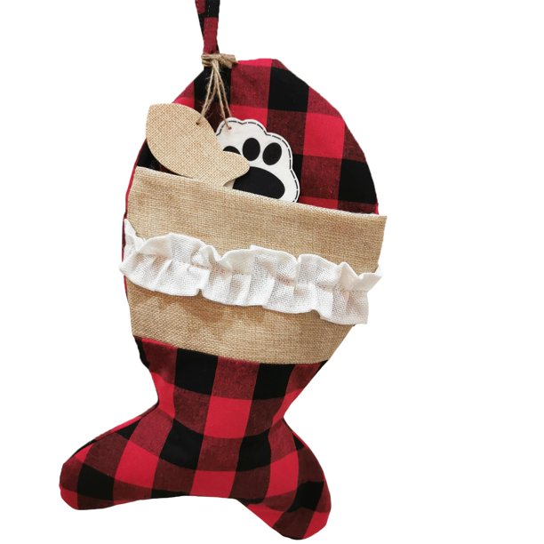 Gibobby Calcetines navideños Bolsa de calcetines navideños y calcetines colgantes navideños para decoración de fiestas y conjunto rojo de dibujos animados navideños(C)