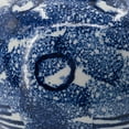 thumbnail image 3 of A&B Home Blue & White Porcelain Vase - Modern Abstract Art Pattern, Short and Round Jar Shape, No Lid for Floral Displays, Home Decor Centerpiece, 9'' x 9.5'', 3 of 10
