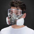 thumbnail image 5 of Xinyat 3M Full Facepiece Reusable Respirator 6800 Full Reusable Respirator 68 NIOSH Large Lens ANSI High Impact Silicone Four Point Strap Comfortable Fit Paint Dust 25 Piece Set, 5 of 9