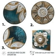 thumbnail image 3 of Designart "Teal And Gold Mandala II" Boho Mandala Canvas Print, 3 of 5