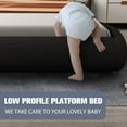 thumbnail image 3 of Allewie King Size Platform Bed Frame with Curved Adjustable Headboard, Faux Leather Upholstered Style, 10'' Mattress Recommended, Black, 3 of 8