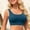 #396-Blue, variant on Women's Solid Color Backless Bikini Top with Wave Design for Beach and Pool Swimming