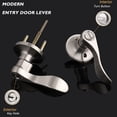 thumbnail image 2 of Probrico Satin Nickel Door Handle Lock, Exterior Door Handle with Keyed Entry, Wave Style, 2 of 5