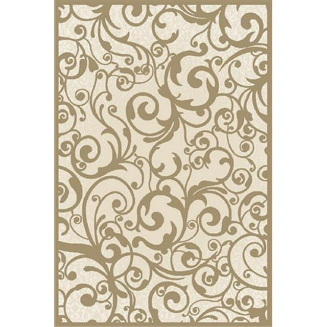 Radici 1845-0034-IVORY Tapis Rond Ivory Contemporain Dinde - 5 Pi. 3 Po.