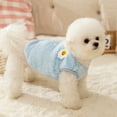 thumbnail image 4 of Cute Egg Flower Dog Vest Pet Macaroon Color Fleece Coat Winter Teddy Clothes Warm Coat Pet Two Legs Clothes XS-XL (Pink,M), 4 of 7