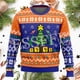 thumbnail image 3 of Suéter feo de punto divertido de Navidad de algodón con diseño de Papá Noel y mascotas, estilo vintage e informal de invierno, estilo Harajuku, retro, de manga larga, con impresión 3D, talla M, 3 of 5