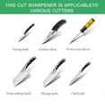 thumbnail image 4 of 110V US Plug Electric Knife & Scissors Sharpener with 3-Stage Diamond Grinding Wheels, 2800 RPM Motor, 15° Grinding Groove for Kitchen Knives & Shears, Automatic Multi-Functional Sharpening Tool,, 4 of 5