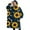 DarkBlue Sunflower Bee-1, variant on Oversized Wearable Blanket Hoodie,DarkBlue Sunflower Bee Pattern Sherpa Blanket Hoodie with Super Pockets,Super Warm Fuzzy Pullover for Women & Men