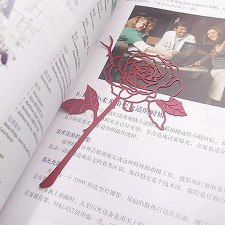 

Shiusina Rose Flower Metal Bookmark Stainless Steel Valentine s Day Metal Bookmark Gift