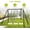Green#1, variant on Backyard Swing Sets, XNS052 green and blue interesting six function swingset with net swing metal plastic safe swing set 440lbs for outdoor playground for age 3+ with 31.5in net swing
