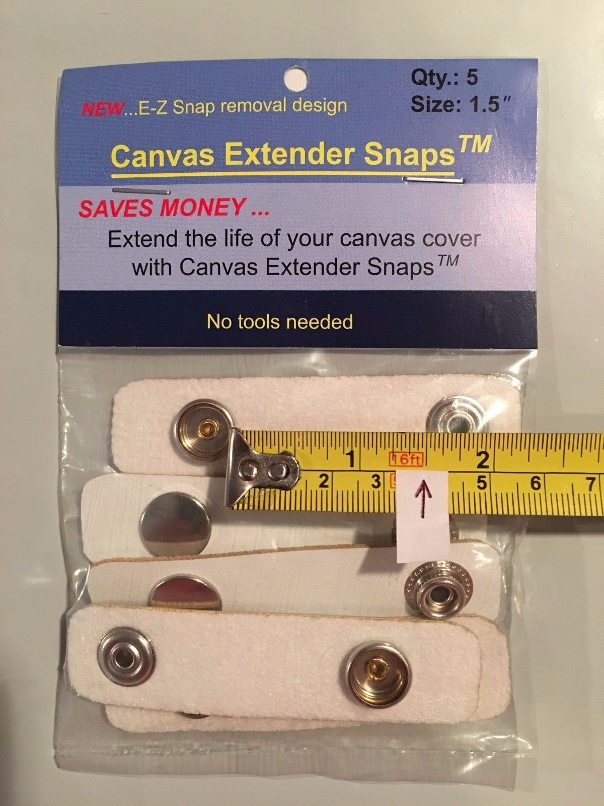 CYP Boat Canvas Snap Extender Boating Accessories 5 Per Bag 1.5" Inch
