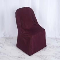 Efavormart 40PCS Burgundy Linen Polyester Folding Chair Cover Dinning Chair Slipcover For Wedding Party Event Banquet Catering