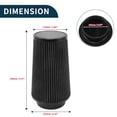 thumbnail image 4 of Filtro de aire de cabeza de hongo de alto flujo de 101 mm de Unique Bargains, filtro de admisión de aire frío de montaje en abrazadera con 1 abrazadera negra para automóvil, 4 of 6