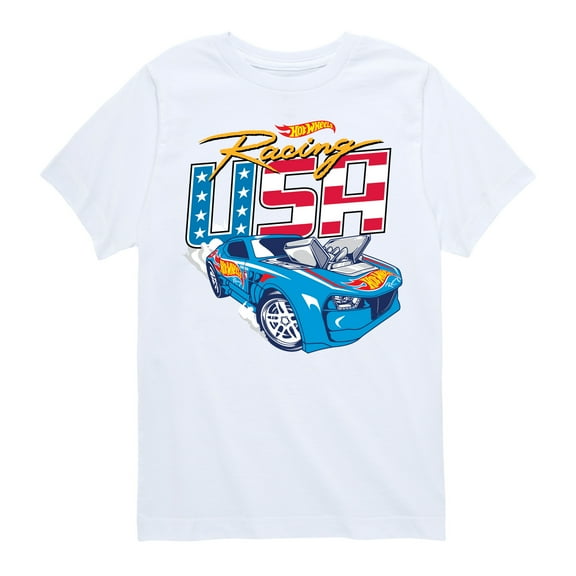 Hot Wheels - Racing USA - Toddler And Youth Short Sleeve Graphic T-Shirt