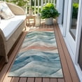 thumbnail image 6 of Addison Rugs Chantille Indoor/Outdoor Transitional Waves Teal Washable Runner Rug, 2'3" x 7'6", 6 of 6