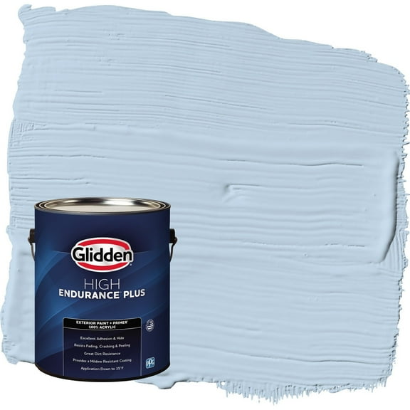 Glidden HEP C'est La Vie / Blue Satin Exterior Paint with Primer, 1 Gallon