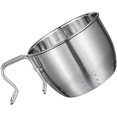 thumbnail image 3 of Stainless Steel Strainer Basket Fruit Straining Kitchen Use Storage Holder Silver for 1Pack, 3 of 4