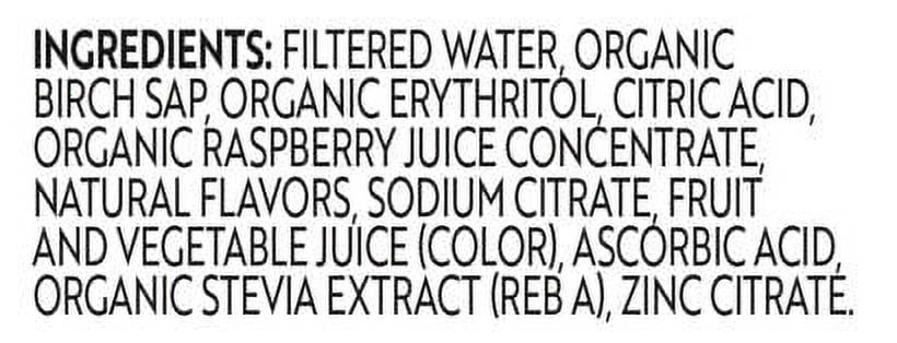 Treo Raspberry Lemonade Flavored-Infused Bottled Birch Water, 16 oz