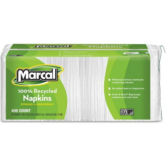 MRC6506PK - Marcal Manufacturing, Llc Small Steps 100% Recycled Lunch Napkins