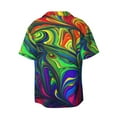 thumbnail image 2 of Fotbe Pride Rainbow print Short Sleeve Button Down Shirts for Men Casual Summer Beach Wrinkle Free Shirt-Large, 2 of 7