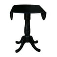 thumbnail image 4 of International Concepts 42" Round Solid Wood Black Dual Drop Leaf Pedestal Counter Height Table, 4 of 8