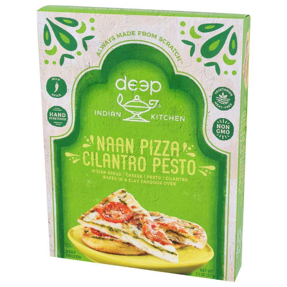 Deep Indian Kitchen Cilantro Pesto Naan Pizza, 7.4 Ounce -- 12 per case.