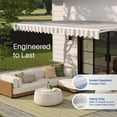 thumbnail image 5 of ALEKO 20 x 10 ft Grey White Striped Motorized Retractable Patio Awning, 5 of 12