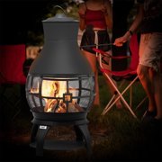 BALI OUTDOORS Fire Pit Outdoor Wood Burning Chiminea for Patio