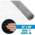 thumbnail image 2 of Fencer Wire Poultry Netting Fence, 20 Gauge Galvanized Hexagonal Chicken Wire Fence, 1-Inch Mesh Opening Size (2 ft. x 50 ft.), 2 of 9