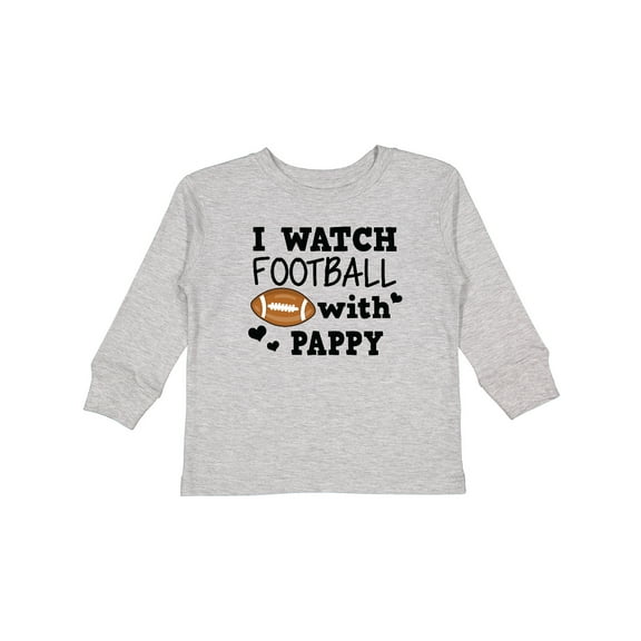 Inktastic I Watch Football with My Pappy Boys Long Sleeve Toddler T-Shirt