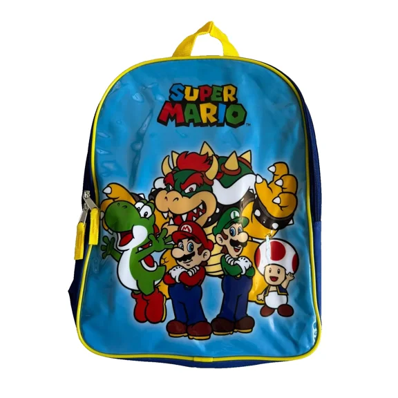 Super Mario 15" Canvas Large School Backpack