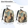thumbnail image 3 of Bixox Sunshine Cloud Kitten Printing Canvas Backpack Lightweight Casual Travel Backpack School Backpack Fits 15.6 Inch Notebook, 3 of 5