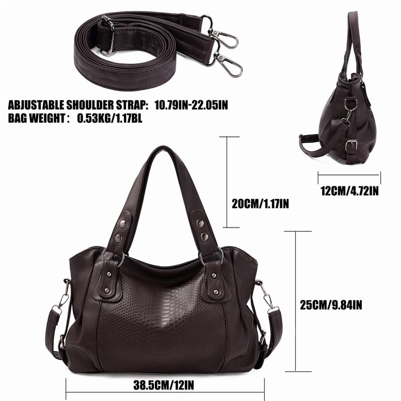 GAEKEAO Women’s Satchel Handbag Spacious Shoulder Purse with Detachable Strap