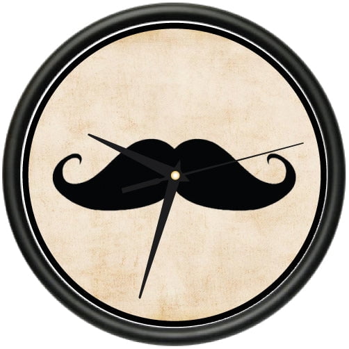 MUSTACHE Wall Clock hipster cool stache no shave movember gift