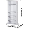 thumbnail image 3 of VEVOR Media Storage Cabinet, 5-layer DVD Shelf Holds up to 240 CDs, Adjustable CD Shelves, Protects & Organizes Music, Movie, Video Games or Memorabilia Collections, White, 3 of 9