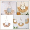 thumbnail image 3 of OATIPHO Raffia Decorative Mirror Beige Handmade Wall Art for Home Decoration, 3 of 8