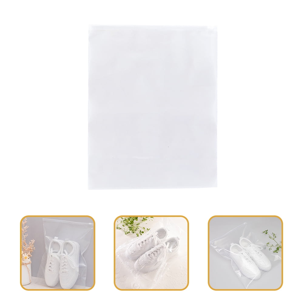 FESTFENDS 12Pcs Portable Travel Shoe Bags Transparent Plastic Moisture Free Storage for Frequent Travelers