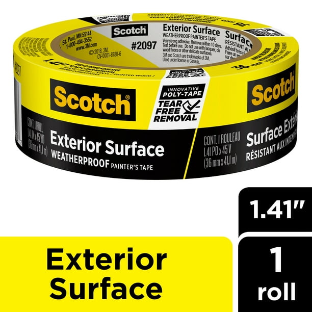 Scotch Exterior Surface Painter's Tape, 1.41 in x 45 yd, 1 Roll