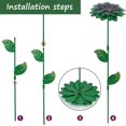 7Pcs Metal Flower Garden DHF10 Stakes,14 Inch Metal Flowers Outdoor