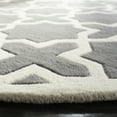 thumbnail image 3 of SAFAVIEH Chatham Giovanni Geometric Wool Area Rug, Dark Gray/Ivory, 4' x 4' Round, 3 of 10