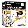 thumbnail image 1 of Rust-Oleum P2593849 Professional Striping Spray Paint Contractor Pack, 18 oz, White, 6 Pack, 1 of 2