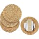 thumbnail image 1 of Set of 4 Round Woven Placemats, Natural Wicker Placemats, Water Hyacinth Woven Placemats, Handcrafted Heat Resistant Non-Slip Woven Placemats (11.8" R, 1 of 5