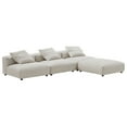 thumbnail image 4 of 4 pcs Modular Sofa Sectional, Brown, Fabric, Living Room Lounge Cafe Lobby Hospitality Restaurant, Modern Contemporary, HB37427, 4 of 12
