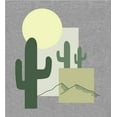 thumbnail image 2 of Natural World Cacti & Shapes Heather Gray Adult Long Sleeve Hoodie-Medium, 2 of 3