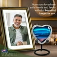 thumbnail image 2 of Aurora Borealis Small Heart Shaped Keepsake Cremation Urns for Human Ashes, 2 of 5