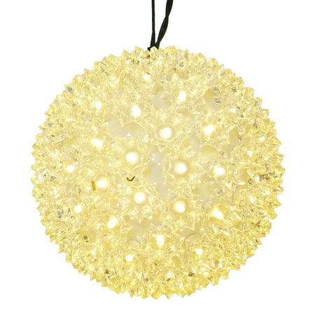 Vickerman 6 Starlight Sphere Christmas Ornament with Warm White Wide Angle LED Lights