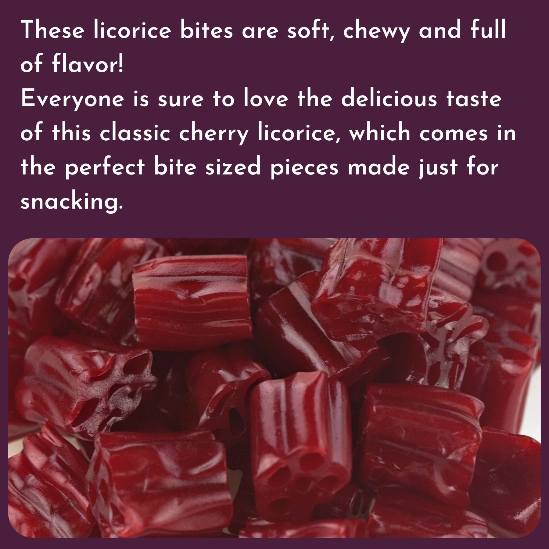 WinCrest Bulk Cherry Licorice Bites - 5 Lb Case