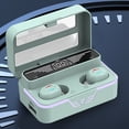 thumbnail image 1 of Bluetooth Earbuds 5.2 Wireless Mirror Display Charging Case, Clear Call, Sweatproof, Touch Control, 30mAh Battery for Sports Running, 1 of 6