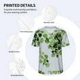 thumbnail image 4 of Daiia Watercolor Green Leaves Mens Baseball Jersey Button Down Shirts Short Sleeve Sports Uniforms-4X-Large, 4 of 9