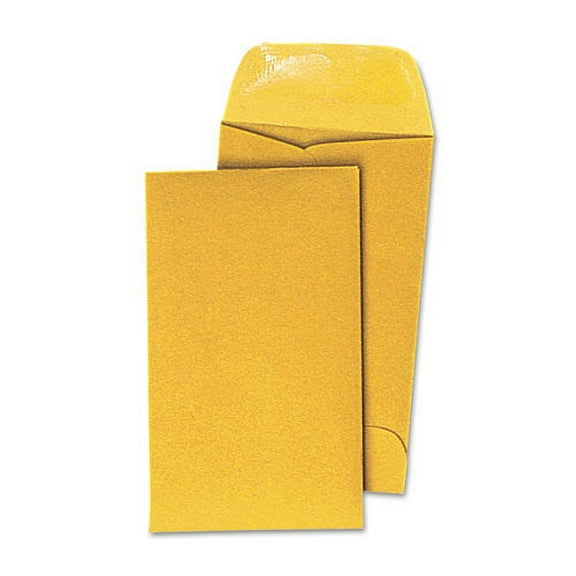 Kraft Coin Envelope, #5 1/2, Round Flap, Gummed Closure, 3.13 X 5.5, Light Brown Kraft, 500/box | Bundle of 2 Boxes